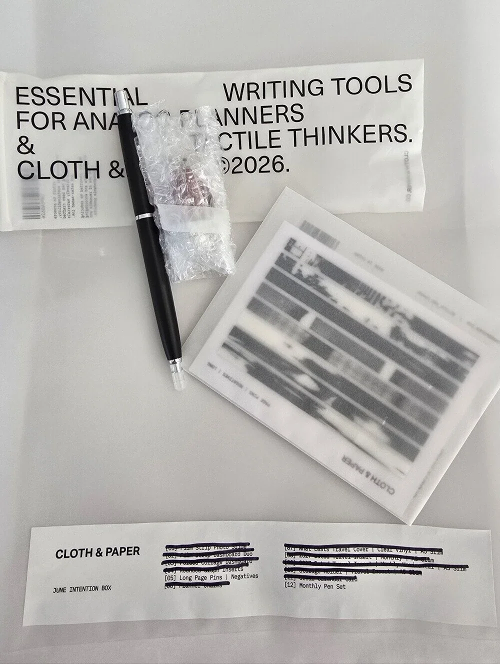 NiB Cloth & Paper June 2026 Sub Box Items: Page Pins And Fountain Pen
